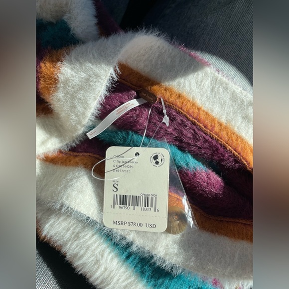 NWT Free People Ciara Sweater Miniskirt in Color: Fig Jam Combo - Picture 4 of 4